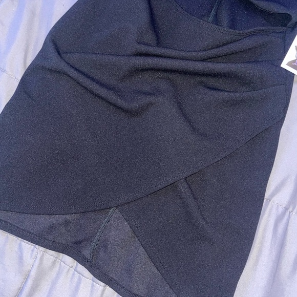 NWT Love Nickie Lew Black Mini Dress with Front Midriff Slit - Picture 11 of 13